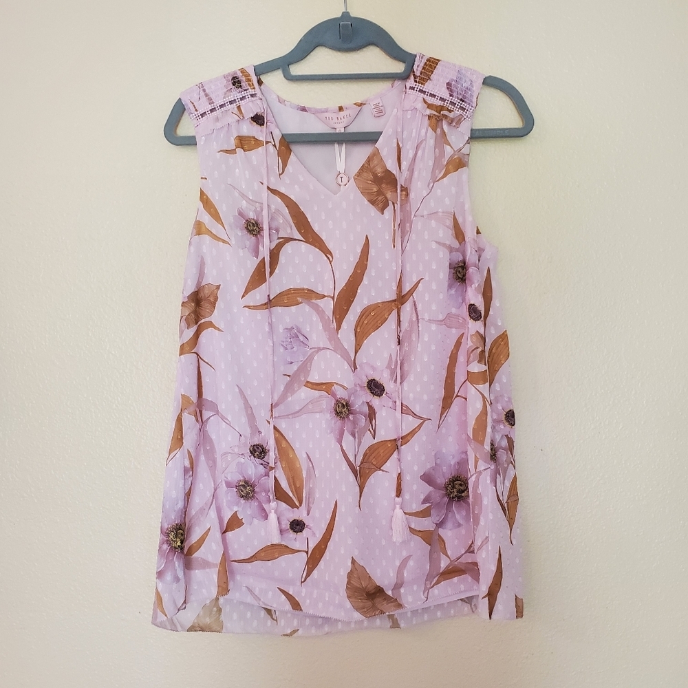 NWT Ted Baker Pink JIYLENA Cabana Sleeveless Top - Picture 4 of 10